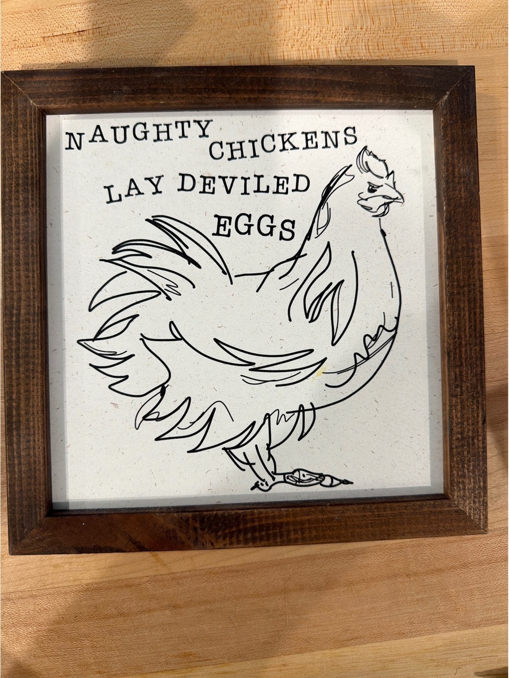 Naughty Chickens Lay Deviled Eggs Wall Decor